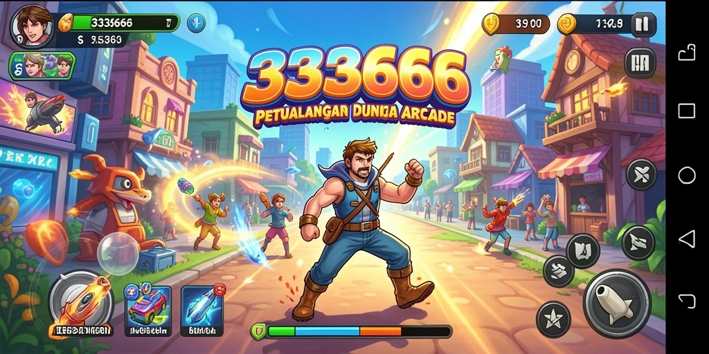Screenshot gameplay 333666 menampilkan aksi seru dalam dunia Arcade.