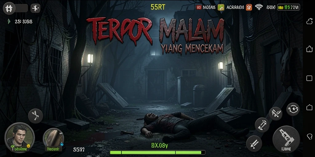 Tampilan gameplay mencekam dari 55RT yang menakutkan.