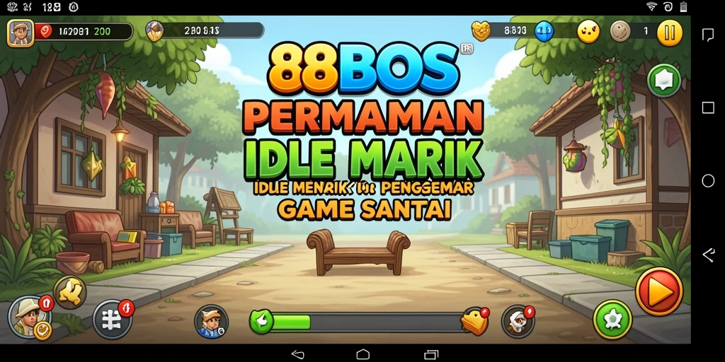 Tampilan gameplay menarik dari 88BOS dengan grafis cerah.