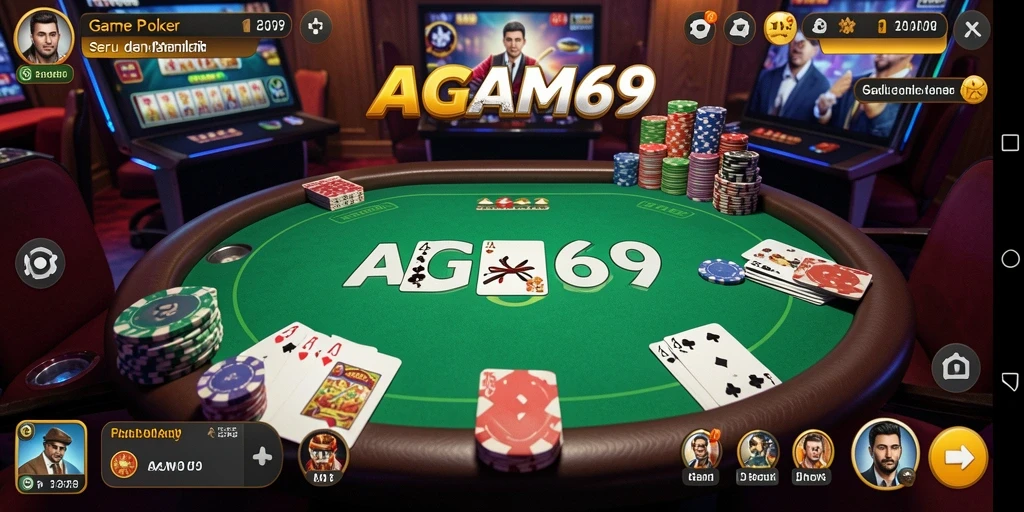 Screenshot AGAM69 menampilkan pengalaman bermain Poker yang seru.