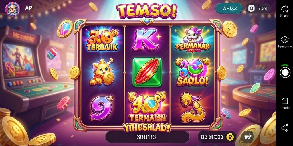 Tampilan gameplay API33 yang menarik dengan berbagai tema slot.