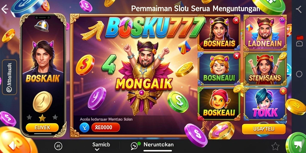 Tampilan menarik dari gameplay slot di BOSKU777.