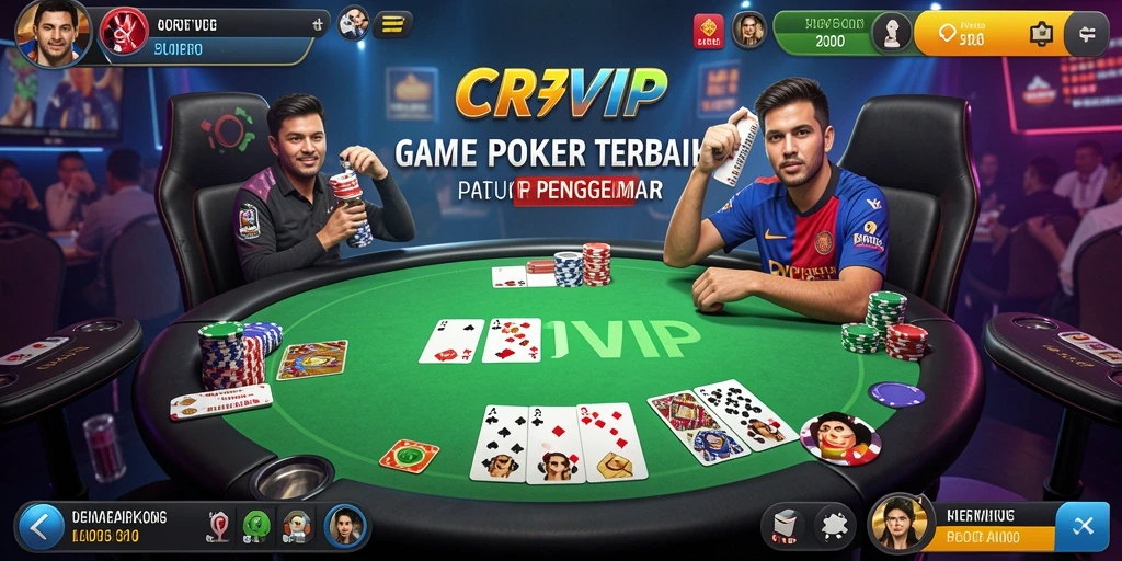 Tampilan gameplay Poker yang seru dan menarik di CR7VIP.