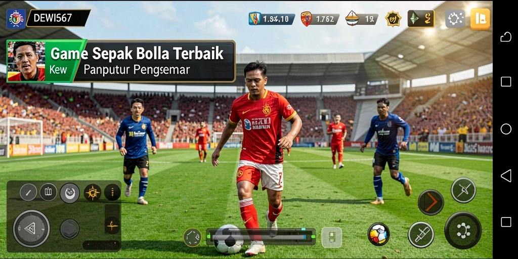 Gameplay mendebarkan di DEWI567 dengan aksi sepak bola seru.