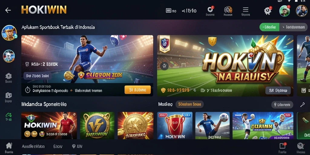 Gameplay HOKIWIN menampilkan fitur taruhan olahraga yang menarik.