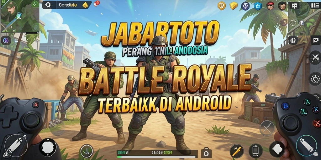 Screenshot gameplay JABARTOTO menampilkan pertempuran seru Battle Royale.