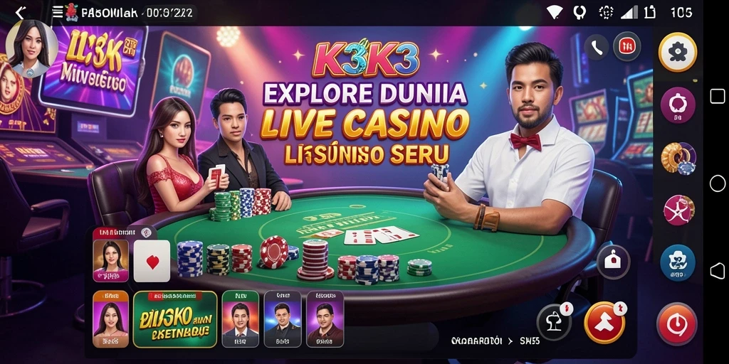 Tampilan gameplay Live Casino yang menarik dan interaktif.