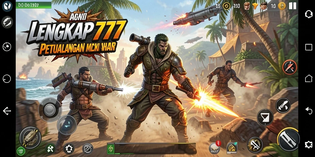 Tampilan aksi mendebarkan dalam gameplay LENGKAP777.