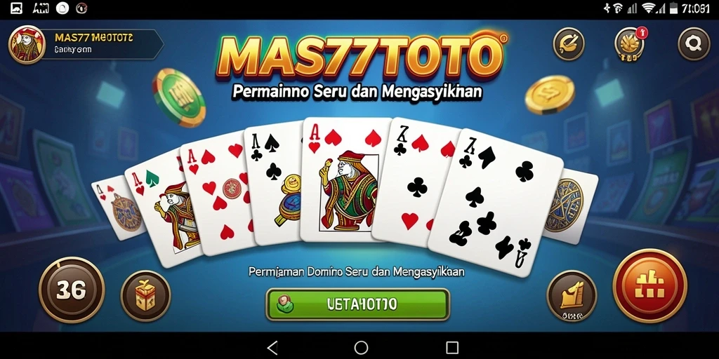 Tampilan menarik dari gameplay Domino di MAS77TOTO.