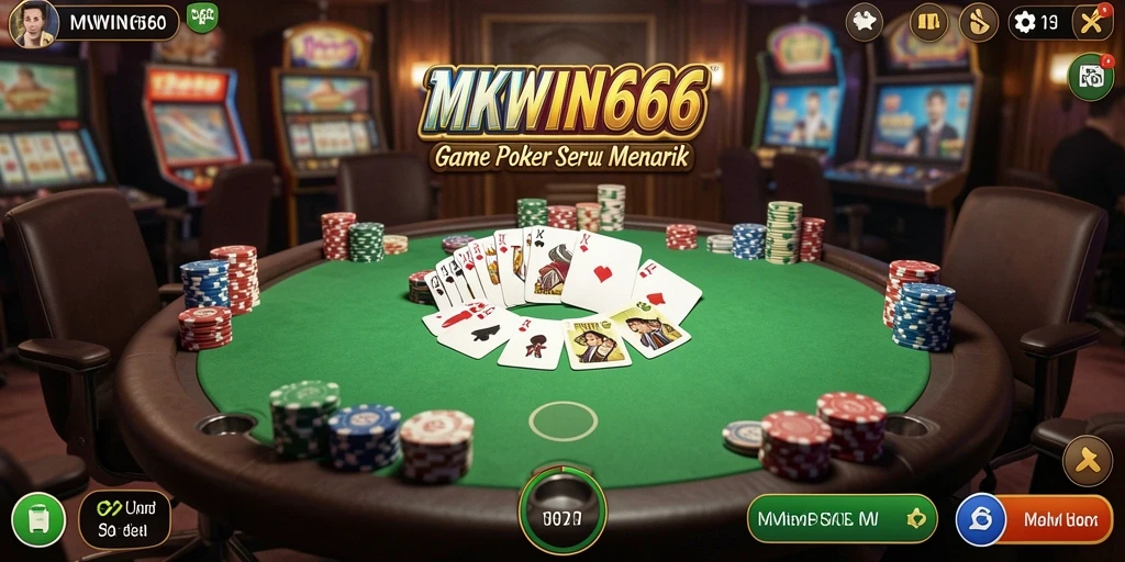 Tampilan gameplay poker yang menarik dan interaktif dalam MKWIN666.