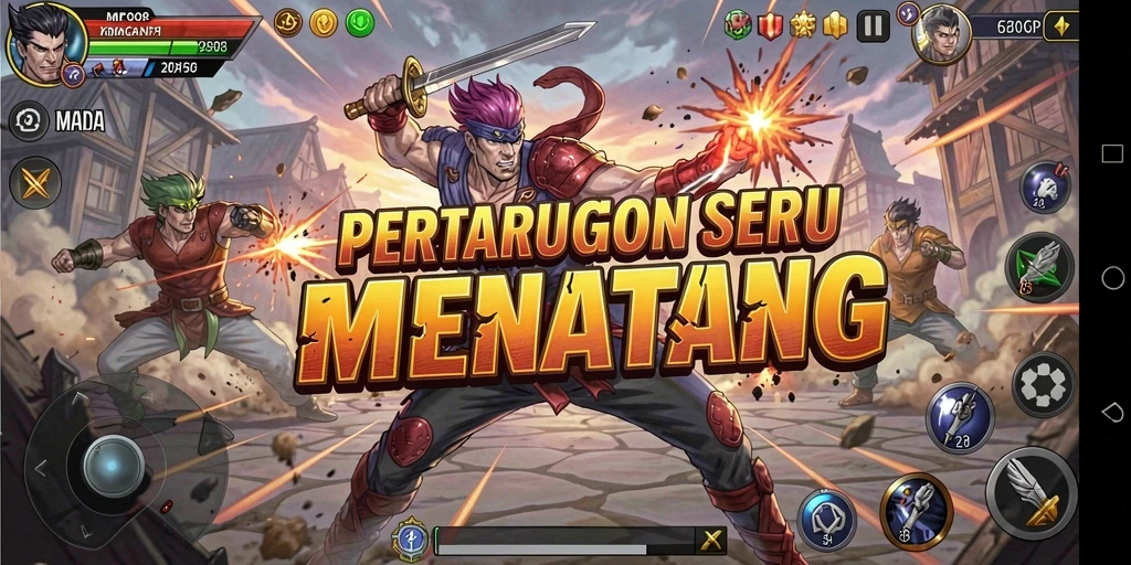 Tampilan gameplay <strong>MPO08</strong> yang mendebarkan dan penuh aksi bertarung.