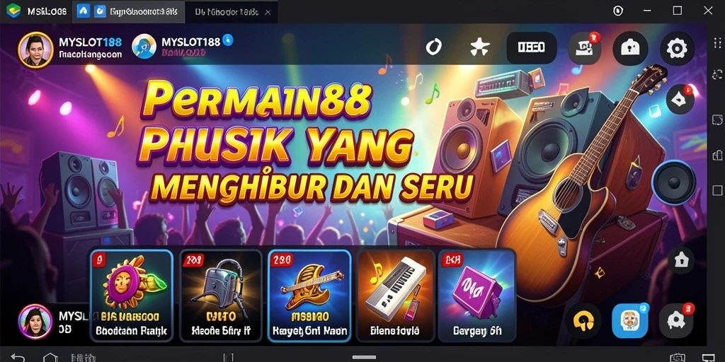 Tampilan gameplay MYSLOT188 dengan berbagai pilihan lagu yang menarik.