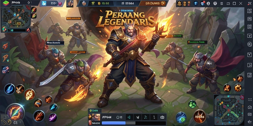 Tampilan gameplay seru PP444 dengan aksi hero yang intens.
