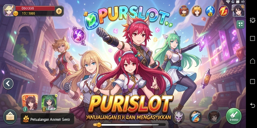 Tampilan menarik dari gameplay PURISLOT yang penuh warna dan aksi.