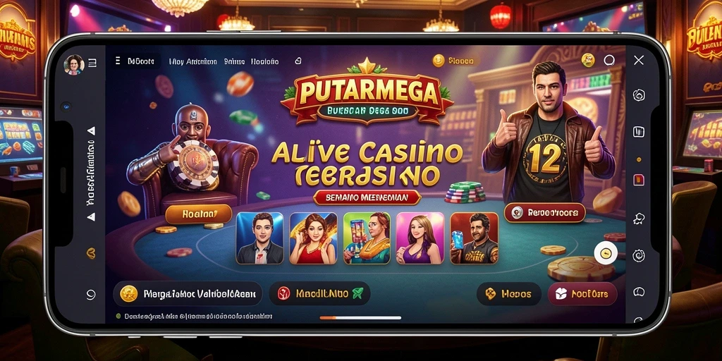 Tangkapan layar PUTARMEGA menampilkan gameplay menarik dari permainan Live Casino.