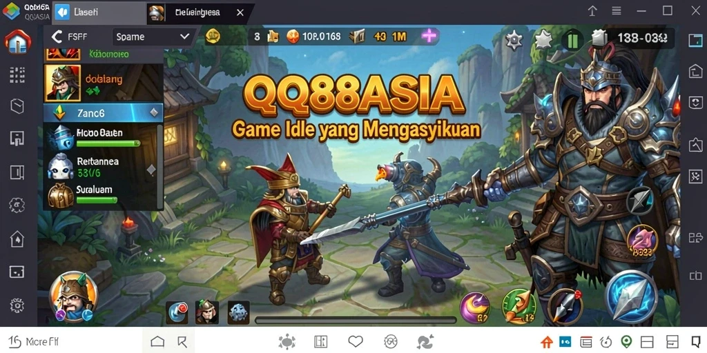 Screenshot QQ88ASIA menampilkan gameplay santai dan karakter yang menggemaskan.