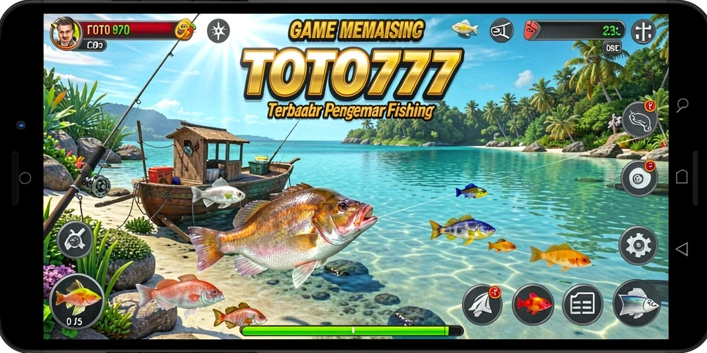 Tampilan gameplay memancing yang menawan di TOTO777.