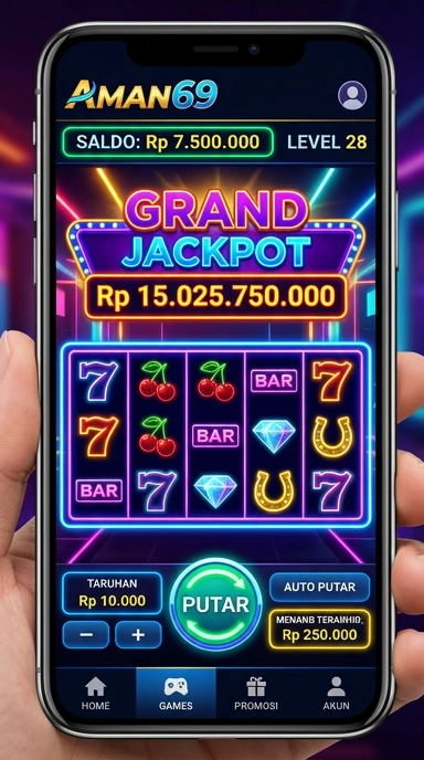 Screenshot dari proses pengunduhan aplikasi di aman69.